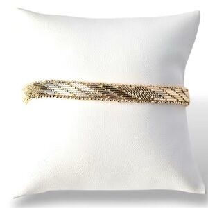14k Gold-Tone Textured Women's Bracelet​